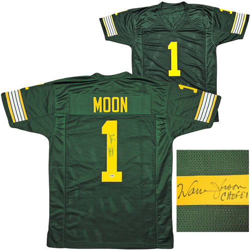 Edmonton Eskimos Warren Moon Autographed Green Jersey 