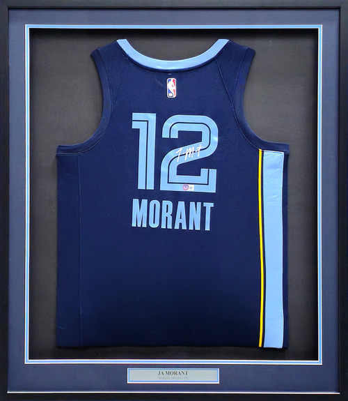 Ja Morant Signed Memphis Grizzlies Black Nike Swingman Jersey BAS