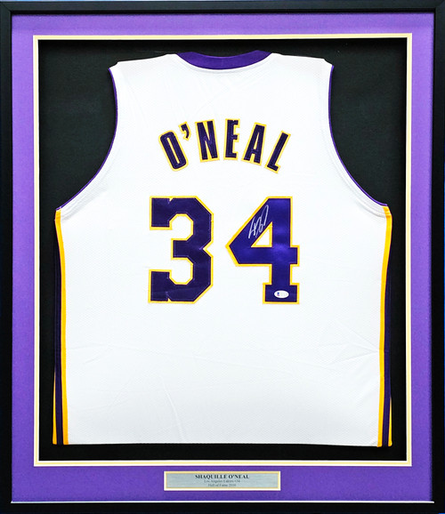 Autographed/Signed Shaquille Shaq O'Neal Miami Heat White Basketball Jersey  Beckett BAS COA - Hall of Fame Sports Memorabilia