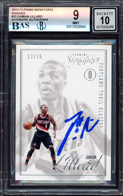 UNITED EMPIRE 直筆サインポートレート Damian Lillard Autographed 2012-13 Panini Signatures Rookie Card