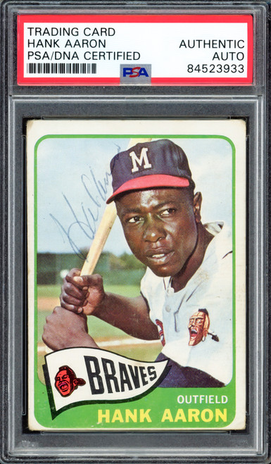 Sold at Auction: Hank Aaron autographed and inscribed Milwaukee