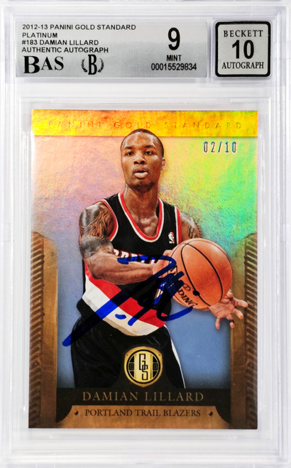 Damian Lillard Autographed 2012-13 Panini Gold Standard Platinum