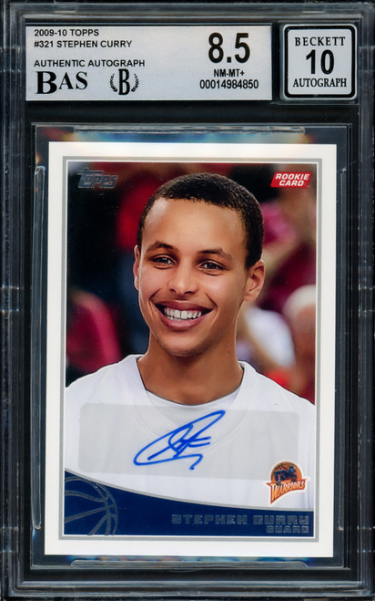 Stephen Curry Autographed 2009-10 Topps Rookie Card #321