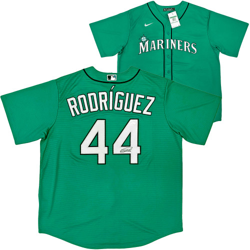 Seattle Mariners Julio Rodriguez Autographed Teal Nike Jersey Size