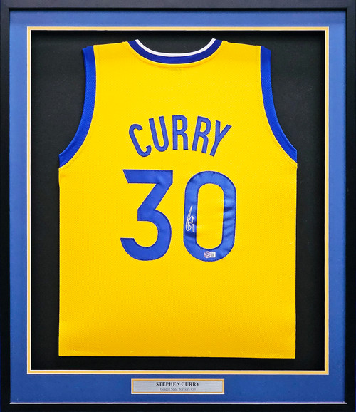 Golden State Warriors Stephen Curry Autographed Yellow Jersey Beckett BAS  Stock #212453 - Mill Creek Sports