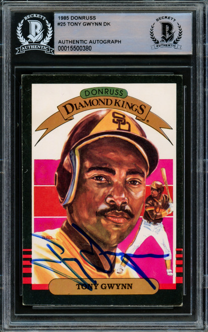 Tony Gwynn Autographed 1987 Donruss Opening Day Card #146 San Diego Padres  Beckett BAS #15500382