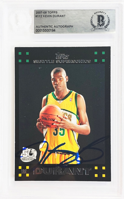 Upper Deck Kevin Durant Basketball Autographed Sports