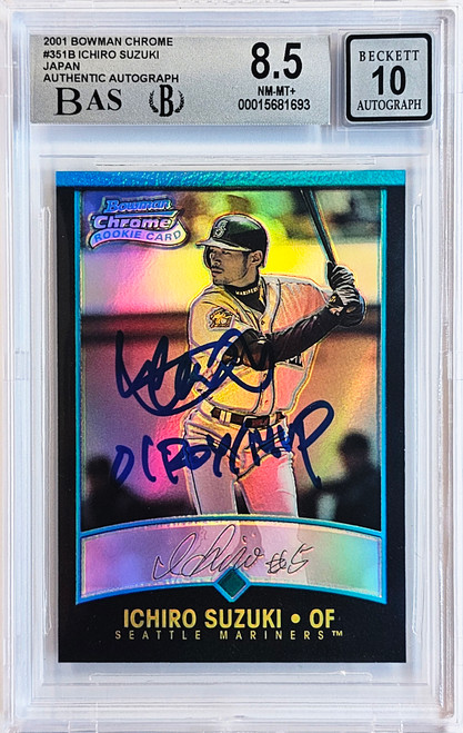 Ichiro Suzuki Autographed 2001 Bowman Chrome Refractor Japanese