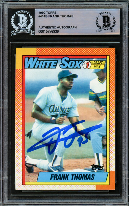 1990 topps #414 FRANK THOMAS chicago white sox ROOKIE card - Mint Condition  Ships in New Holder