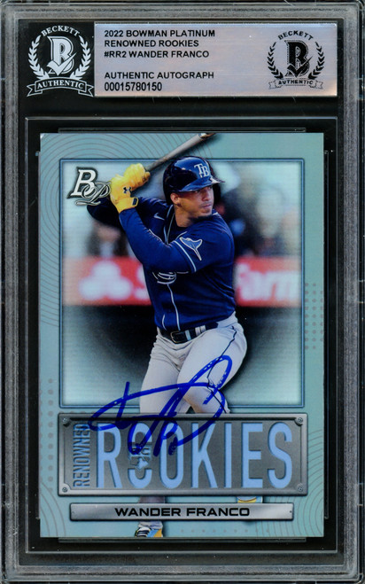 Wander Franco Autographed 2022 Bowman Chrome ROY Favorite Rookie Card  #ROYF1 Tampa Bay Rays Beckett BAS #15780148 - Mill Creek Sports