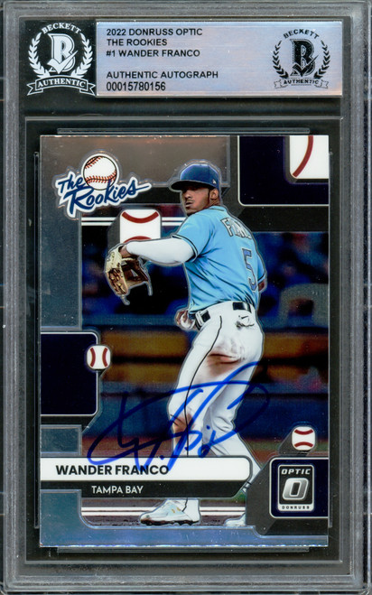 Wander Franco Autographed 2022 Donruss Optic The Rookies Rookie Card #TR1  Tampa Bay Rays Beckett BAS #15780156 - Mill Creek Sports