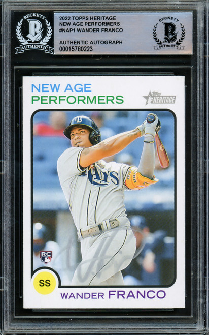 Wander Franco Autographed 2022 Topps Update Rookie Card #US42 Tampa Bay  Rays Beckett BAS #15500199