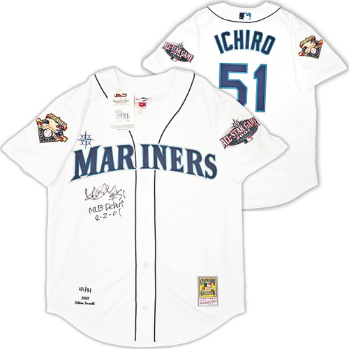 Y2K Seattle Mariners Ichiro Suzuki 2001 MLB All-Star Game Jersey Sz. L