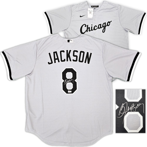 Chicago White Sox Bo Jackson Autographed Gray Nike Jersey Size XL Beckett BAS Witness