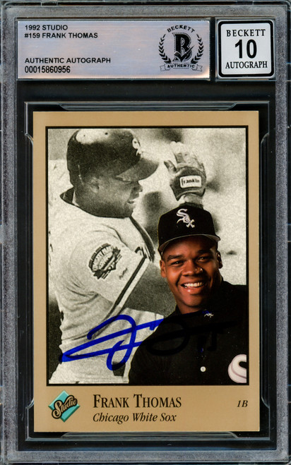 Frank Thomas Autographed 1992 Bowman Gold Foil Card #551 Chicago