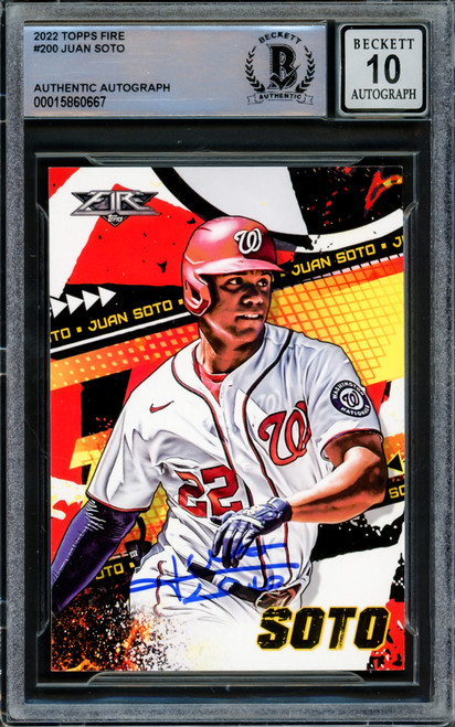 Juan Soto Autographed 2022 Topps Update Card #US68 Washington