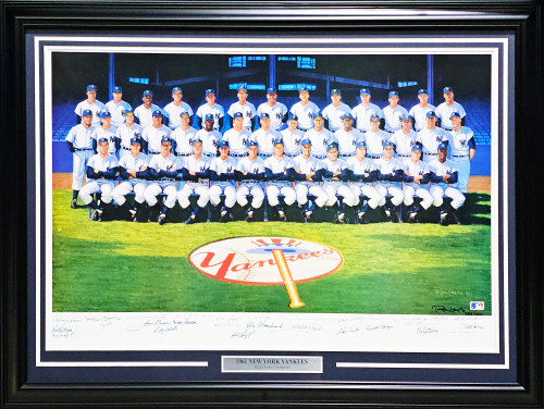 New York Yankees Team Greats Autographed Framed 16x20 Photo With 56  Signatures Including Yogi Berra PSA/DNA Stock #130312 - Mill Creek Sports