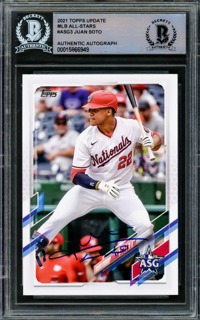 Juan Soto Autographed 2021 Topps Update All Star Game Card #ASG-3 