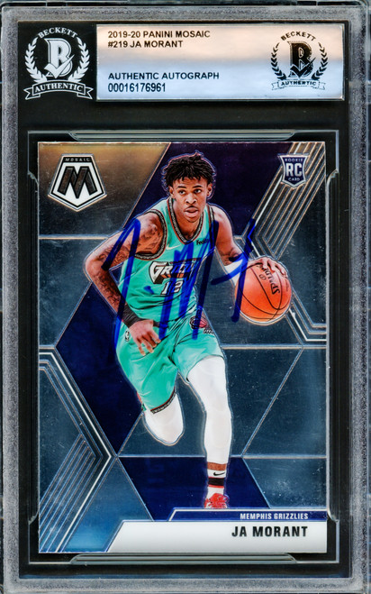 Ja Morant Autographed 2019-20 Mosaic Rookie Card #219 Memphis