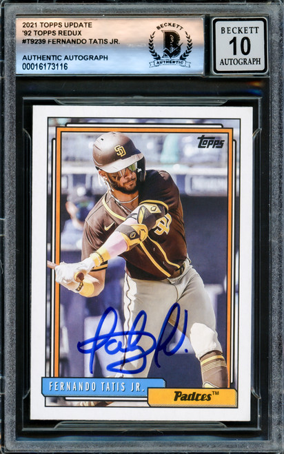 Fernando Tatis Jr. Autographed 2021 Topps 1992 Throwback