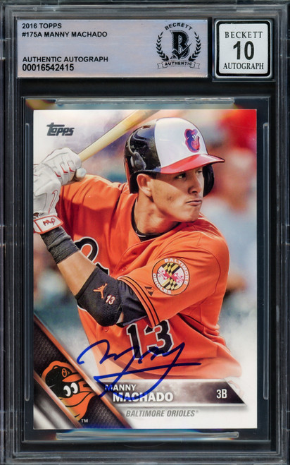 2010 Bowman Prospect Manny Machado Auto RC #BPA-MM CSG Gem