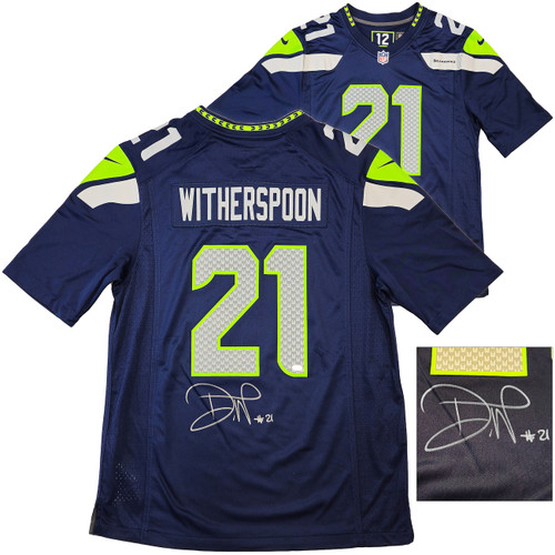 Seattle Seahawks Devon Witherspoon Autographed Blue Nike