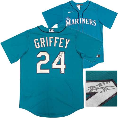 Men's Nike Seattle Mariners #24 Ken Griffey Jr. Aqua