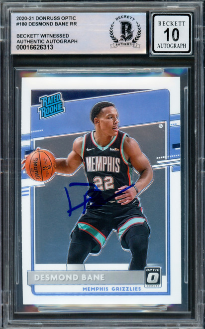 Desmond Bane Autographed 2020-21 Donruss Optic Rookie Card