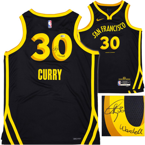 Golden State Warriors Stephen Curry Autographed Black Nike