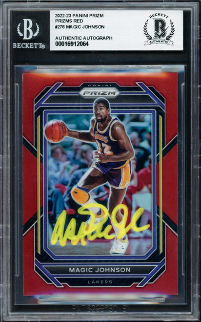 NBA カード Magic Johnson 直筆サイン prizm choice Magic Johnson Autographed 2022-23 Panini Prizm Prizms Red