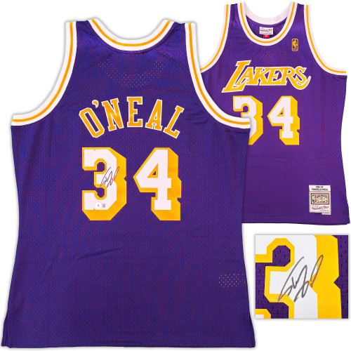 Los Angeles Lakers Shaquille Shaq O'Neal Autographed Purple