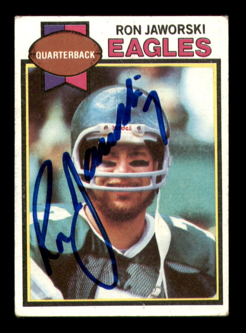 JON BON JOVI & RON JAWORSKI　直筆サイン　ヘルメット Ron Jaworski Autographed 1979 Topps Card #323 Philadelphia Eagles