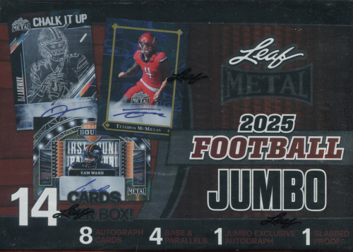 2025 Leaf Metal Football Hobby Jumbo Box Stock #243304 - Mill