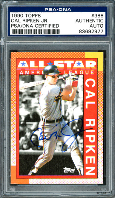 CAL RIPKEN JR SIGNED AUTOGRAPHED 1984 TOPPS ALL STAR BASEBALL CARD