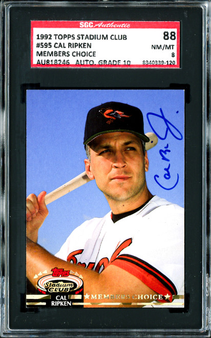 ガビ Topps Stadium Club リフラクター RC 激レア！ 1992 Topps Stadium Club - Cal Ripken #1 Error Card! Rookie
