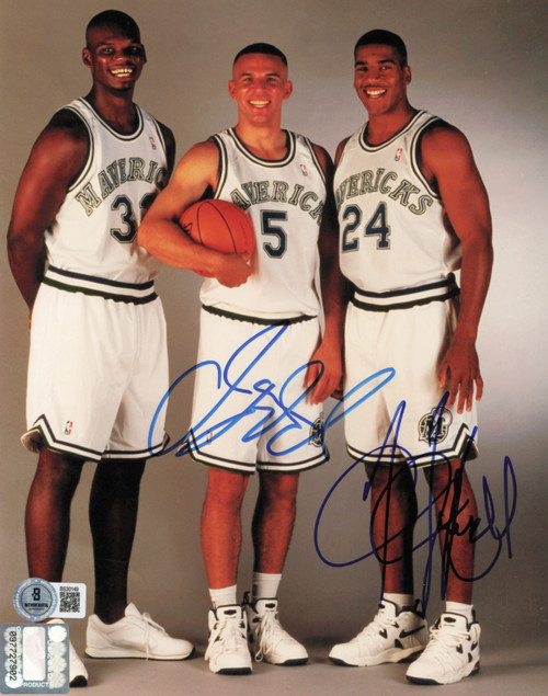 Jason Kidd & Jimmy Jackson Autographed 8x10 Photo Dallas Mavericks
