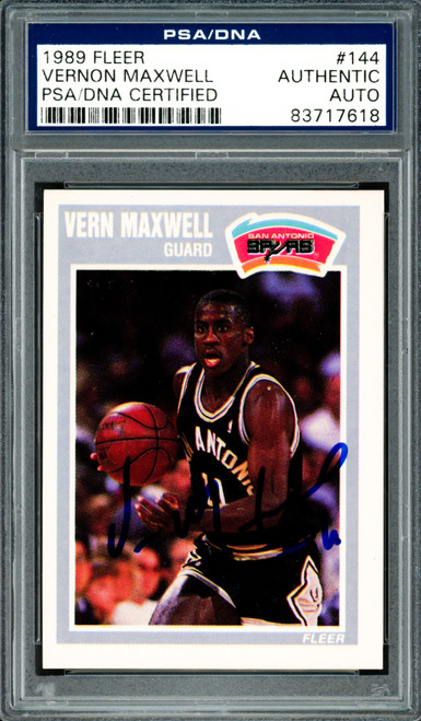 Vernon Maxwell Autographed 1989-90 Fleer Rookie Card #144 San