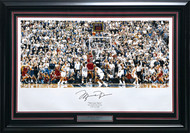 Michael Jordan Autographed Framed 24x36 'The Last Shot 6.6 Second' Photo Illustration Chicago Bulls UDA Holo #BAM131601