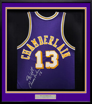 Los Angeles Lakers Wilt Chamberlain Autographed Framed Purple Jersey PSA/DNA & Beckett BAS #AE20862