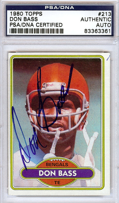 Marvin Cobb Autographed 1980 Topps Card #419 Cincinnati Bengals PSA/DNA  #83363317 - Mill Creek Sports