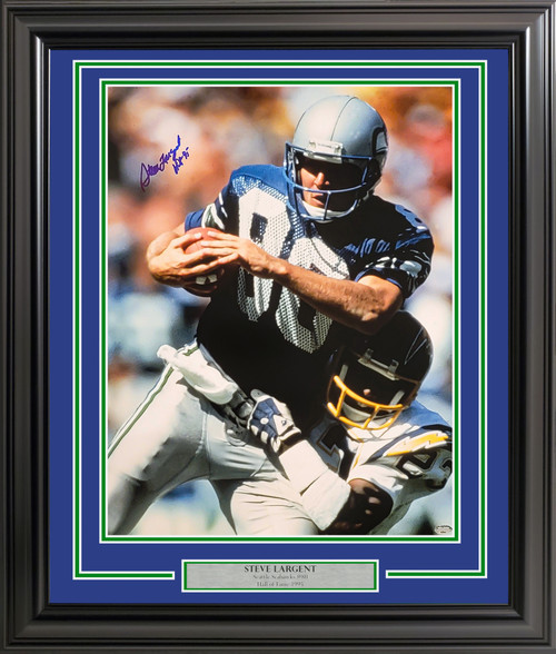 スコットクラブ☆Vin Steve Largent Autographed Framed 16x20 Photo Seattle Seahawks 
