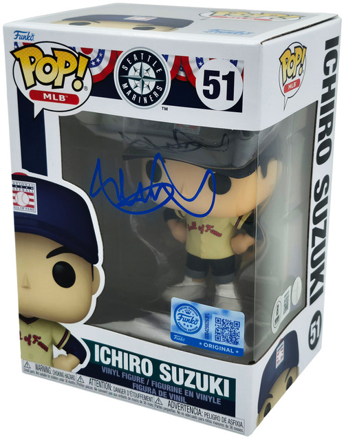 Ichiro Suzuki Autographed Hall of Fame Funko Pop #51 Seattle 