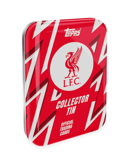 liverpool fc tobacco tin 2025-26 Topps Liverpool FC Soccer Collector Tin