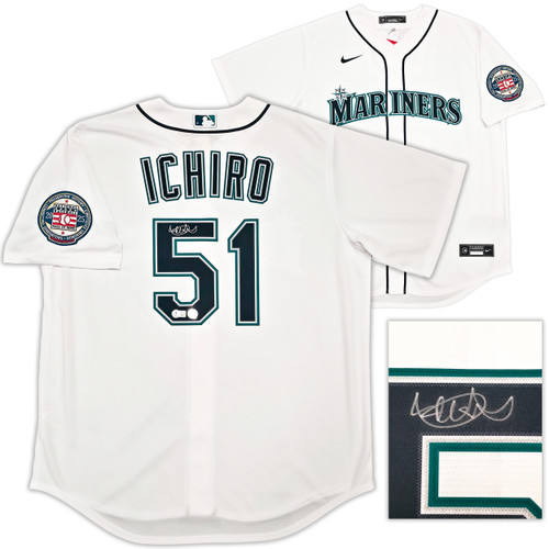 Seattle Mariners Ichiro Suzuki Autographed White Nike Hall of Fame