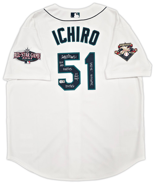 Seattle Mariners Ichiro Suzuki Autographed White Authentic