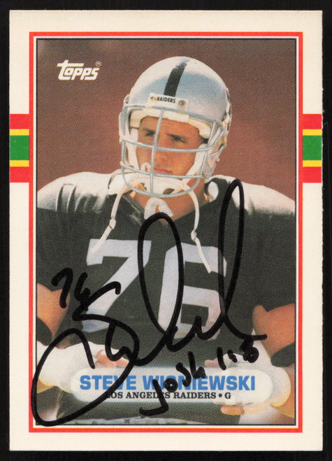 Steve Wisniewski Autographed 1989 Topps Traded Rookie Card #33T