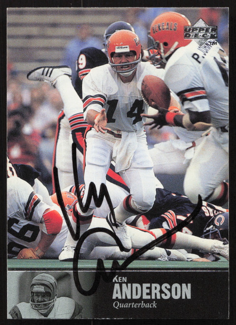 Ken Anderson Autographed 1997 Upper Deck Legends Card #76