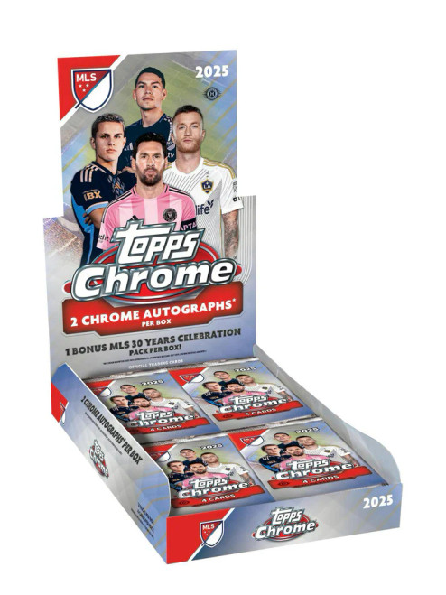 2025 Topps Chrome MLS Soccer Hobby Box Stock #260045 - Mill Creek