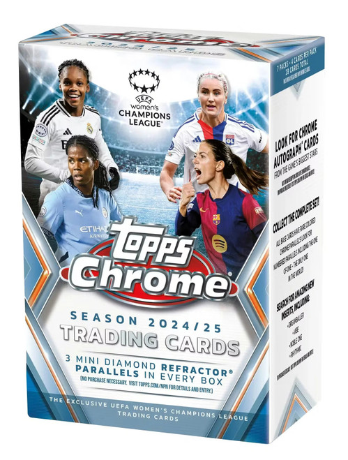 2024-25 Topps Chrome UEFA Women's Champions League Soccer Blaster
