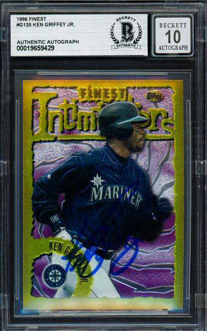 Ken Griffey Jr. Autographed 1996 Topps Finest Gold Intimidators